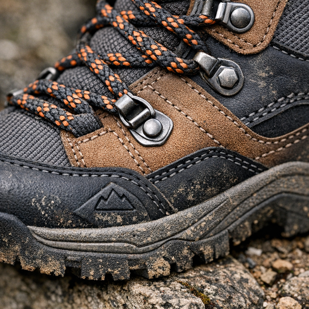 Détail chaussures de randonnée